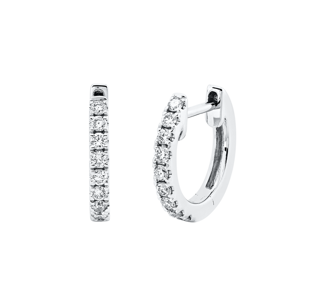 Brogle Classic diamond hoop earrings Brogle Classic diamond hoop earrings