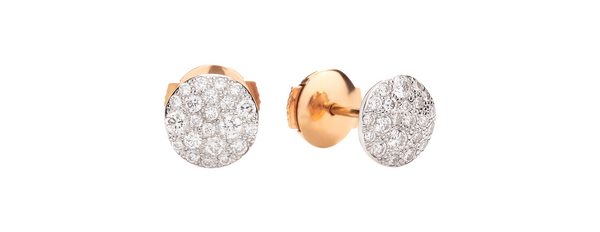 POB2042 O7000 DB000 010 Pomellato earring sabbia studs rose gold 18kt diamond a5db91747481e13b8