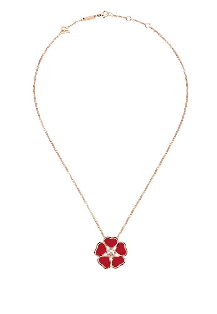 Chopard Happy Hearts Flowers Necklace with Pendant