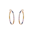 Brogle Selection sapphire hoop earrings Rainbow Brogle Selection sapphire hoop earrings Rainbow