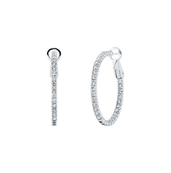 Brogle Selection diamond hoop earrings Brogle Selection diamond hoop earrings