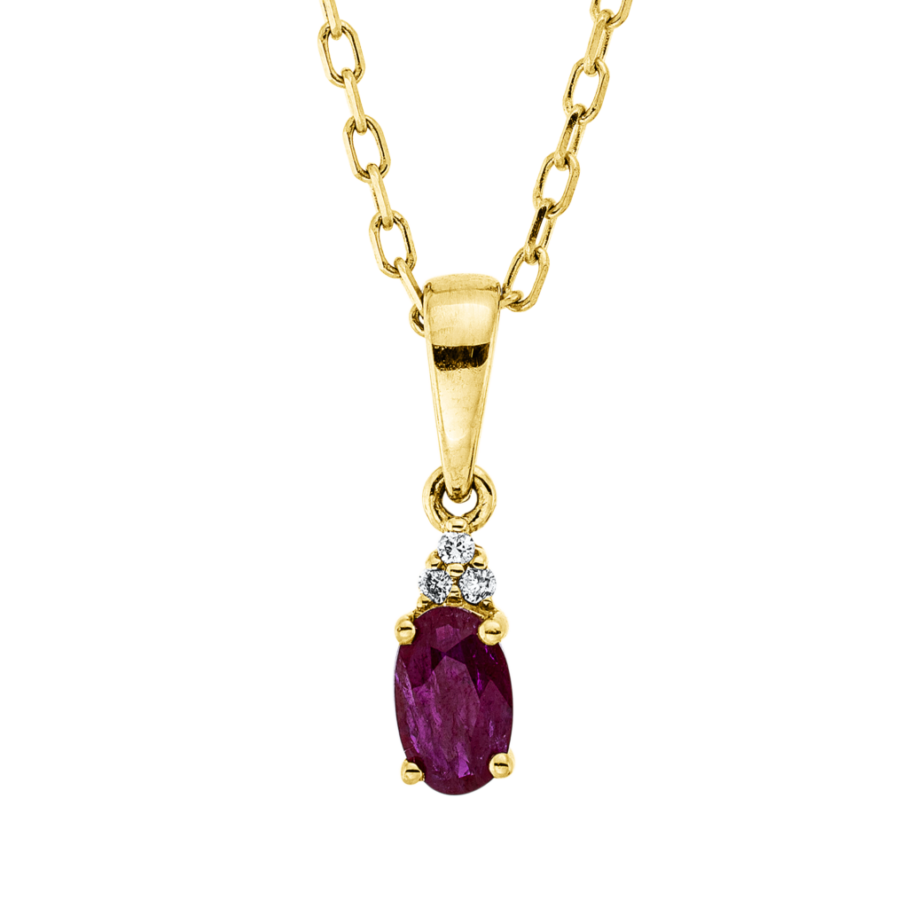 Brogle Classic necklace with ruby pendant Brogle Classic necklace with ruby pendant