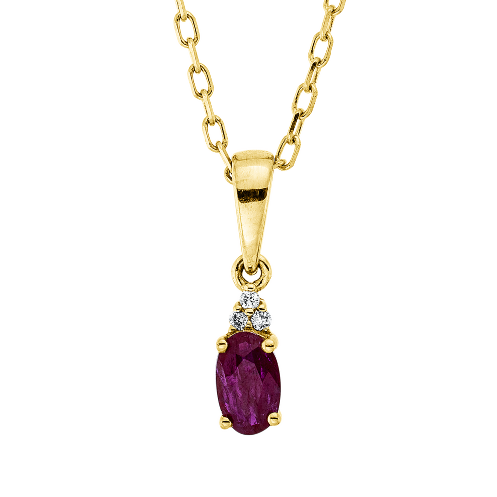 Brogle Classic necklace with ruby pendant Brogle Classic necklace with ruby pendant