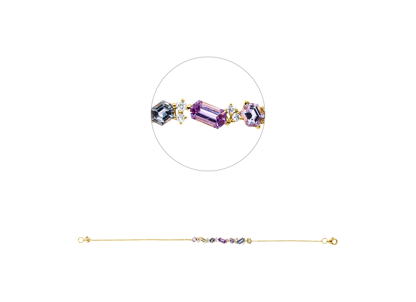 Brogle Classic sapphire bracelet Rainbow