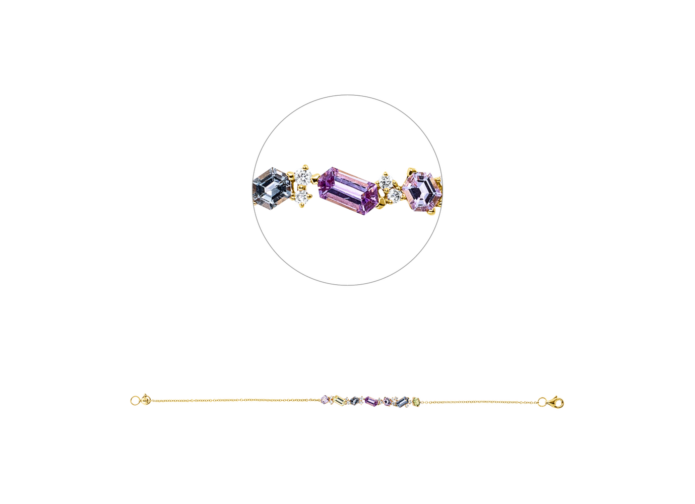 Brogle Classic sapphire bracelet Rainbow