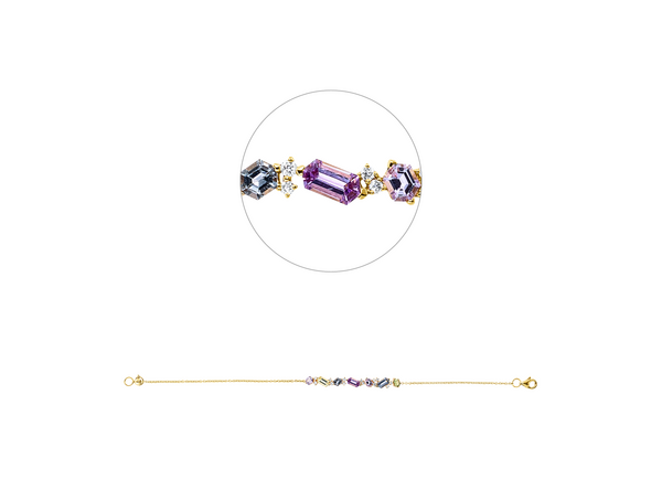 Brogle Classic sapphire bracelet Rainbow
