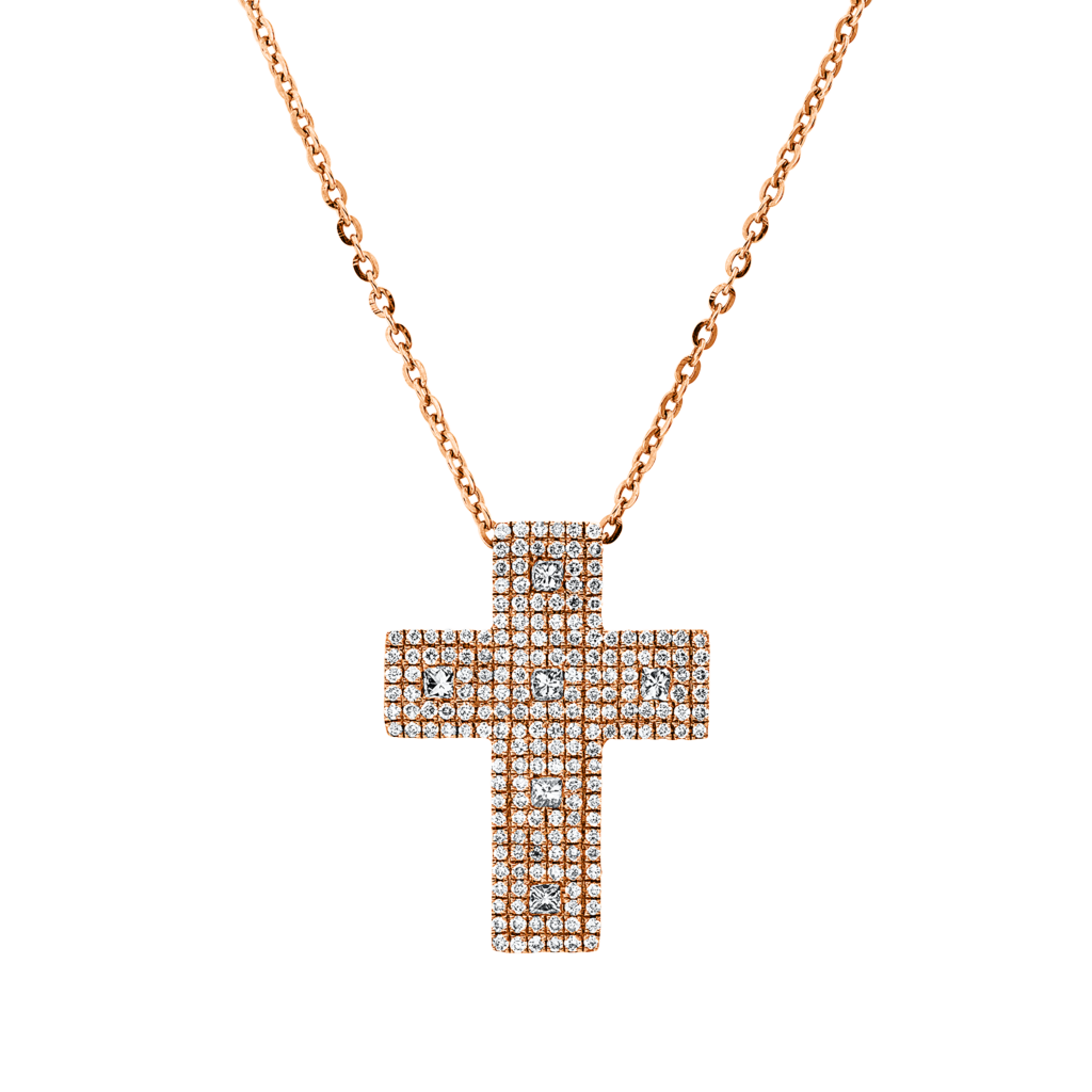 Brogle Classic Kette mit Diamantkreuz Brogle Classic Kette mit Diamantkreuz