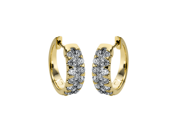 Brogle Classic diamond hoop earrings