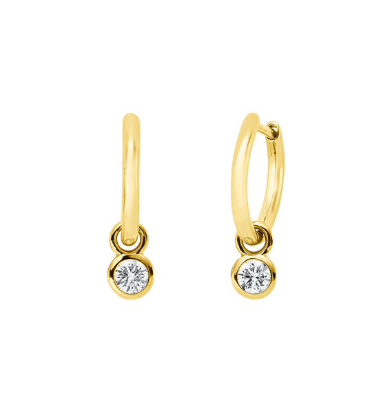 Brogle Classic diamond hoop earrings Brogle Classic diamond hoop earrings