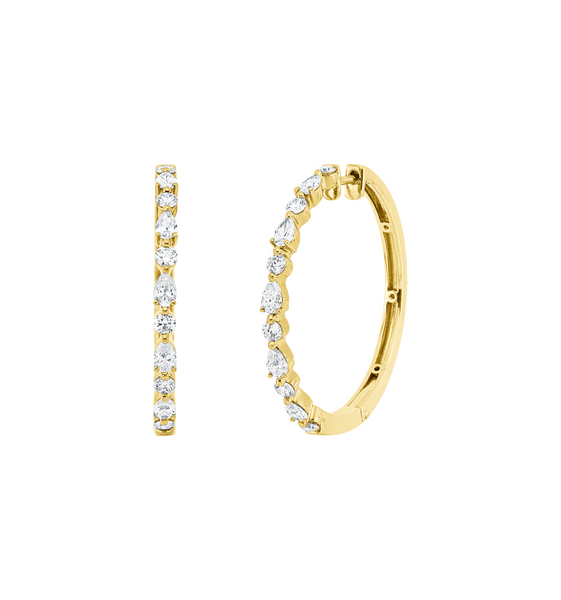 Brogle Selection diamond hoop earrings