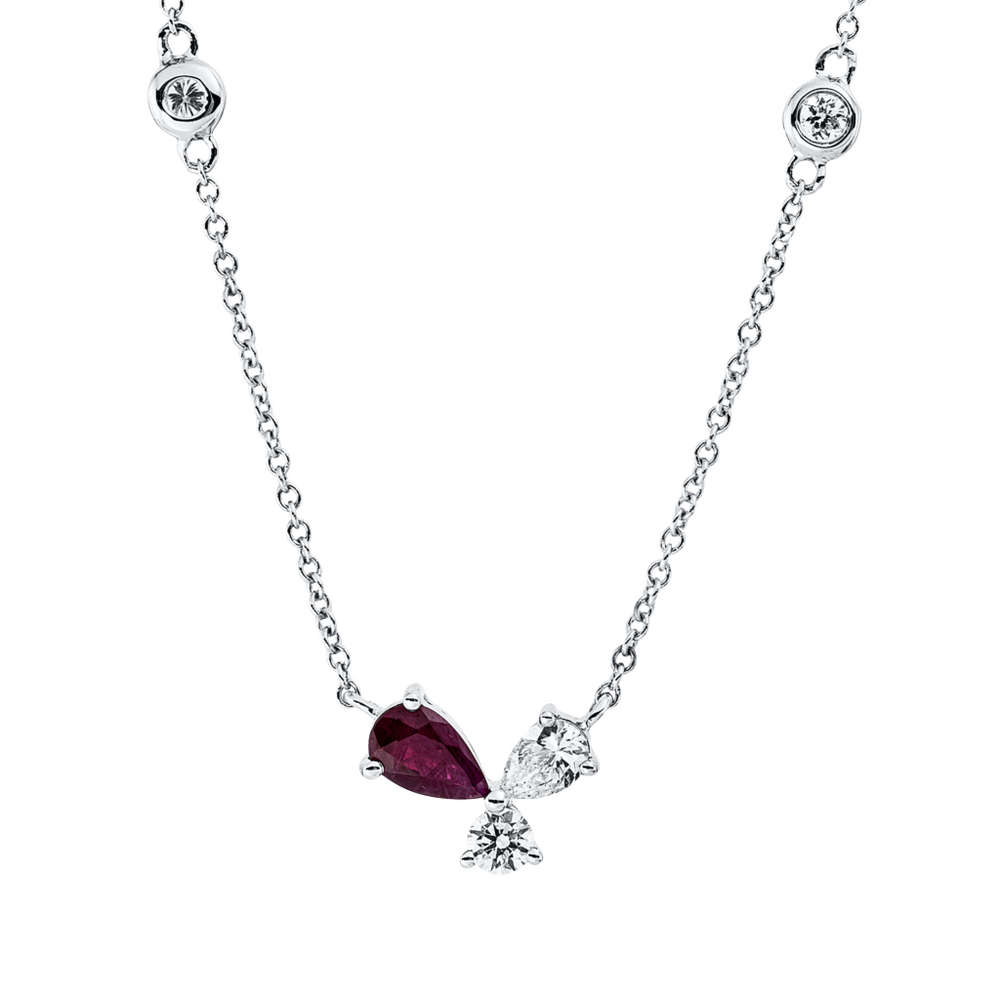Brogle Classic necklace with rhodolite pendant
