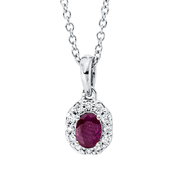 Brogle Classic Kette mit Rubinanhänger