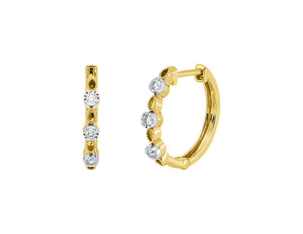 Brogle Classic Bicolor Diamantcreolen