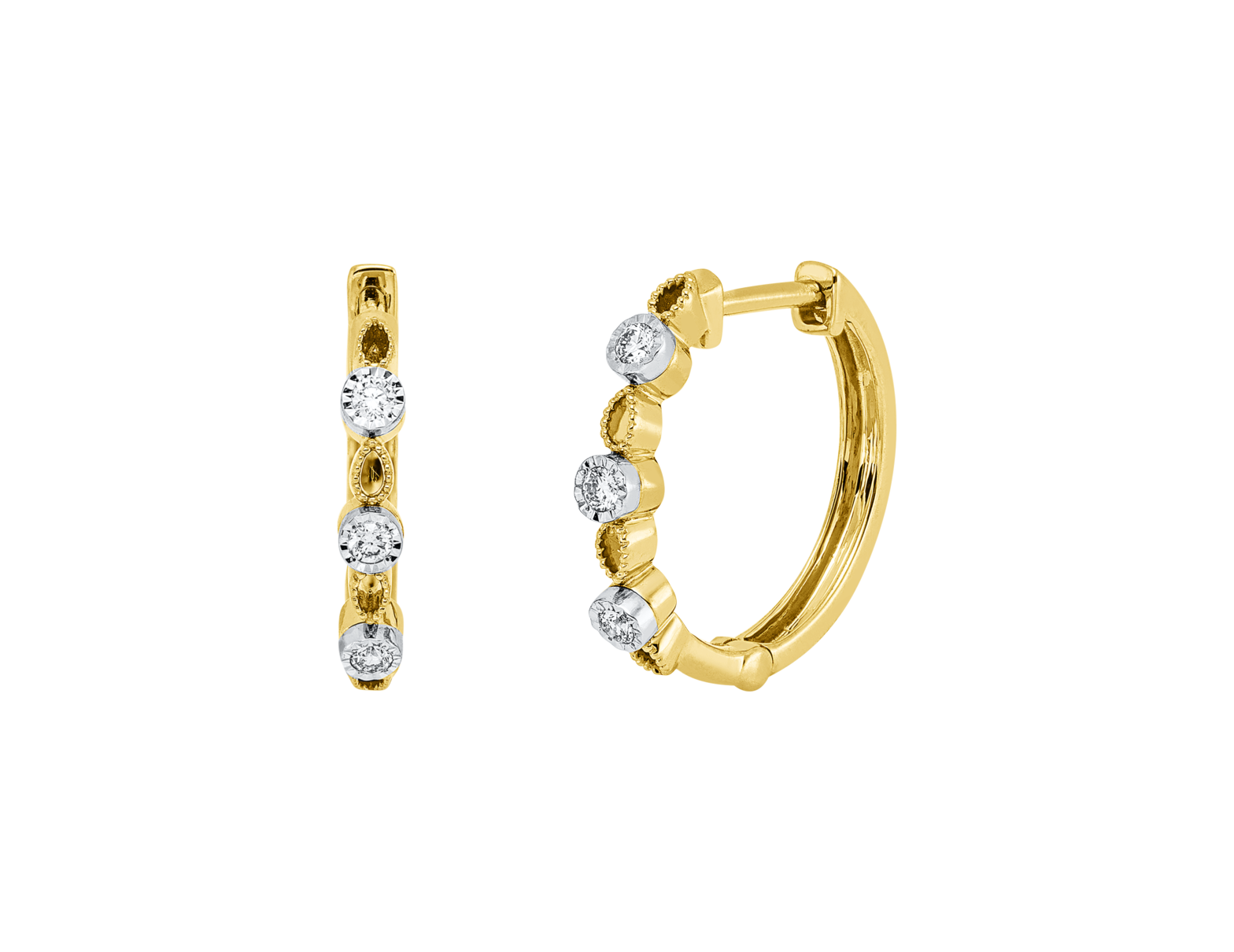 Brogle Classic Bicolor Diamantcreolen Brogle Classic Bicolor Diamantcreolen