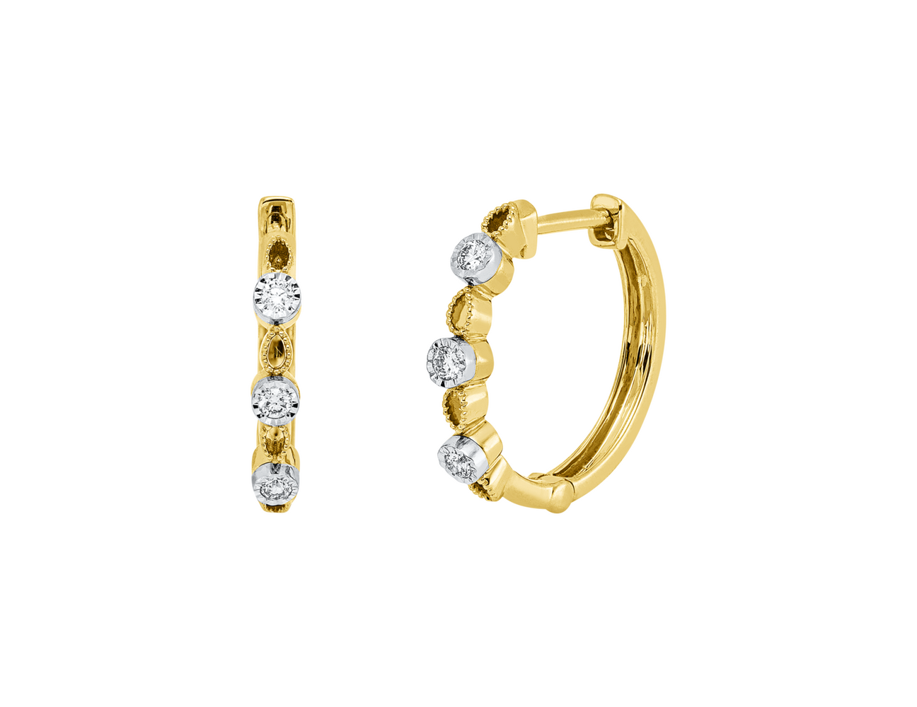 Brogle Classic Bicolor Diamantcreolen Brogle Classic Bicolor Diamantcreolen