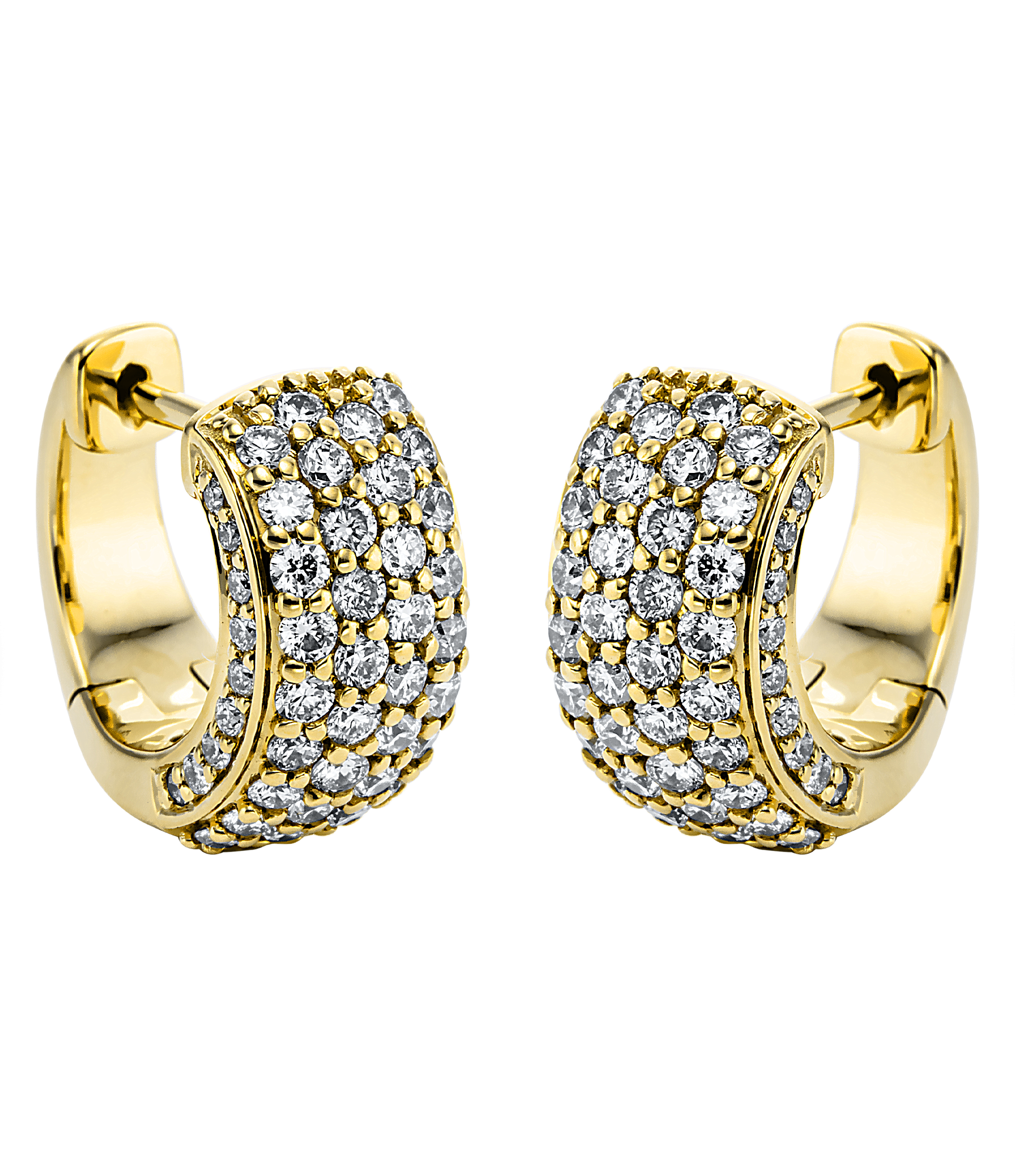Brogle Selection diamond hoop earrings Brogle Selection diamond hoop earrings
