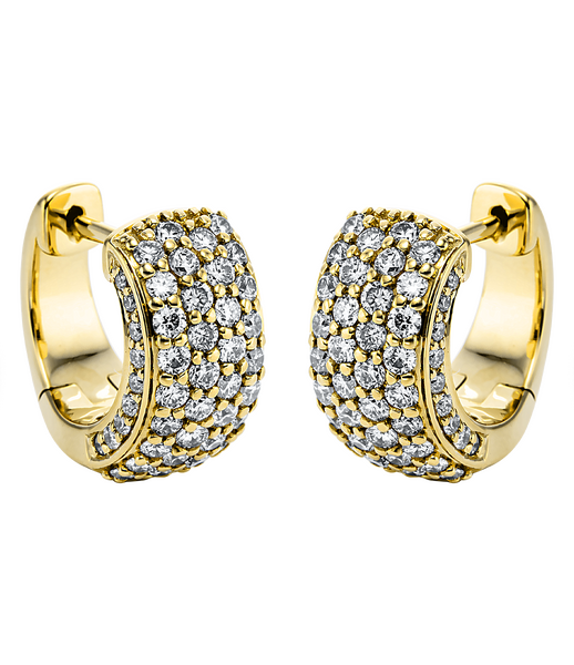 Brogle Selection diamond hoop earrings Brogle Selection diamond hoop earrings