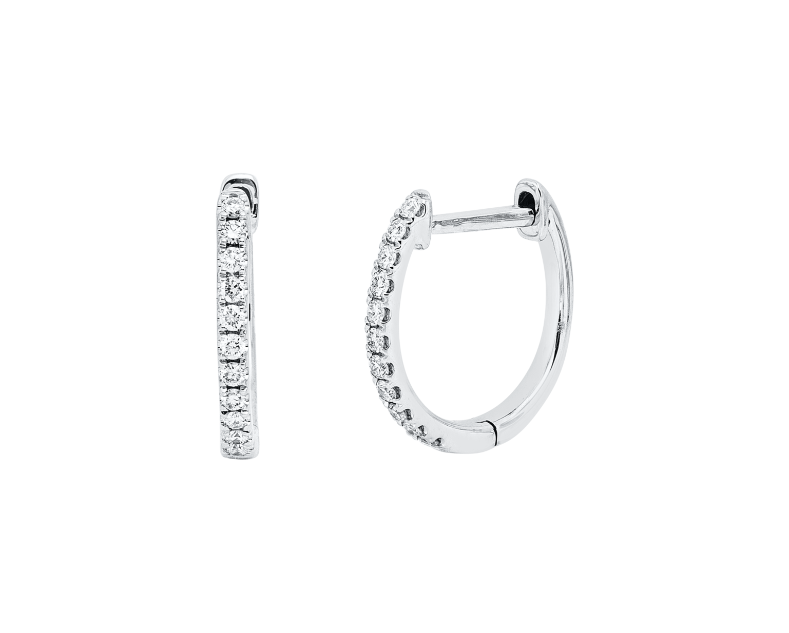 Brogle Classic diamond hoop earrings