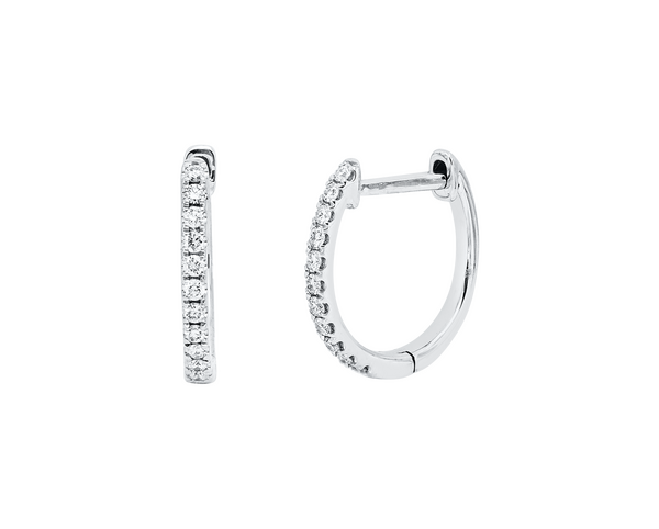 Brogle Classic diamond hoop earrings