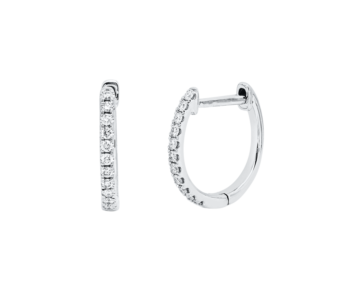 Brogle Classic diamond hoop earrings Brogle Classic diamond hoop earrings