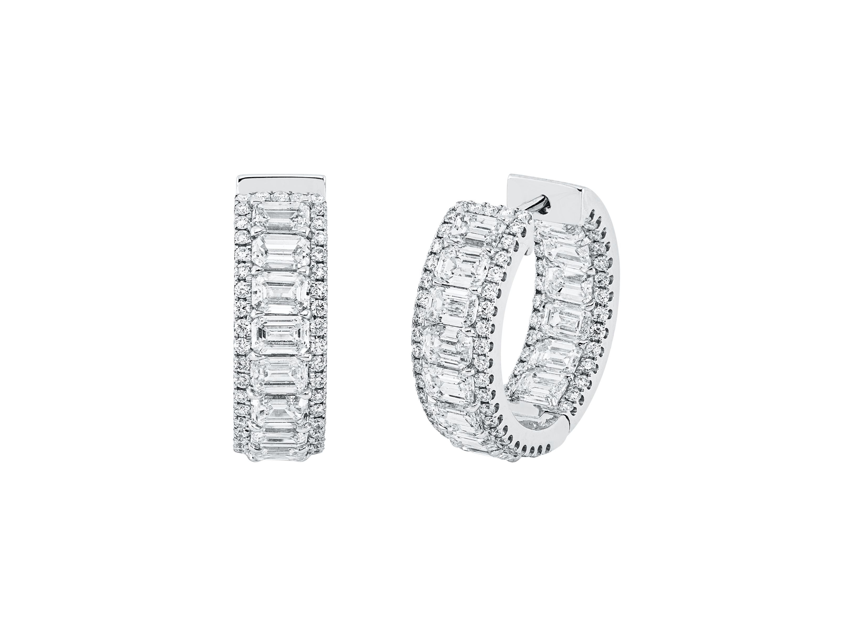 Brogle Selection diamond hoop earrings Brogle Selection diamond hoop earrings