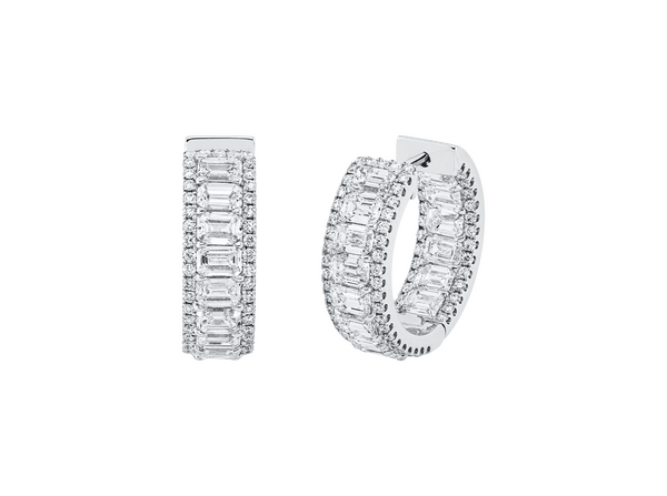 Brogle Selection diamond hoop earrings Brogle Selection diamond hoop earrings