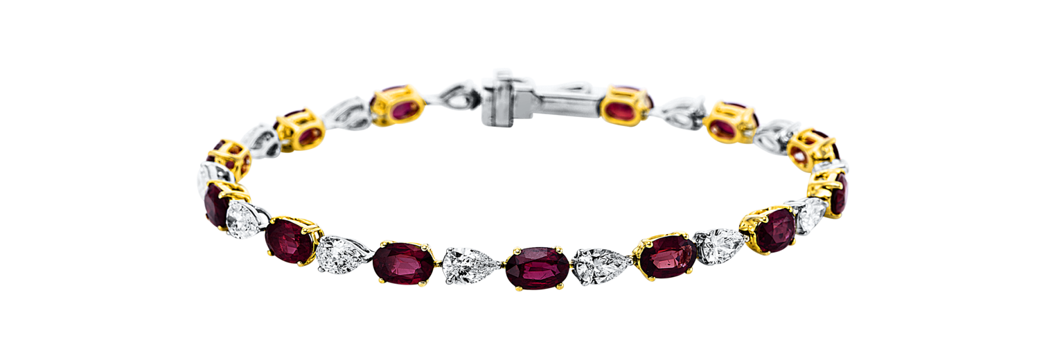 Brogle Selection Bicolor Rubinarmband