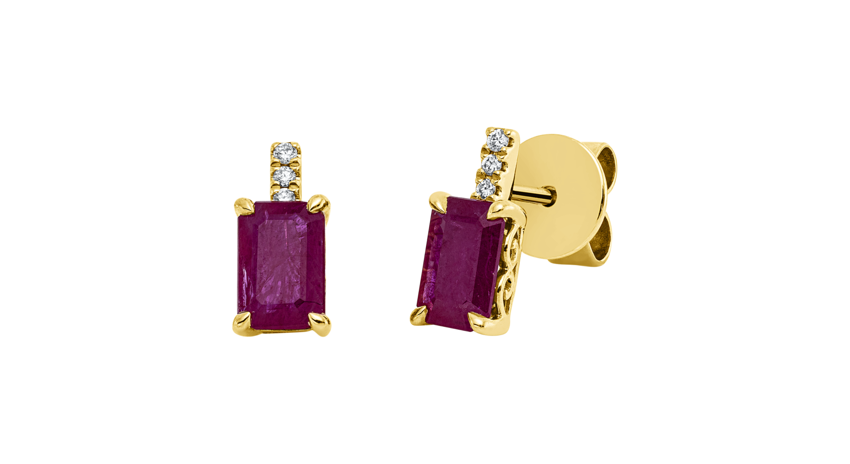 Brogle Classic Rubinohrstecker