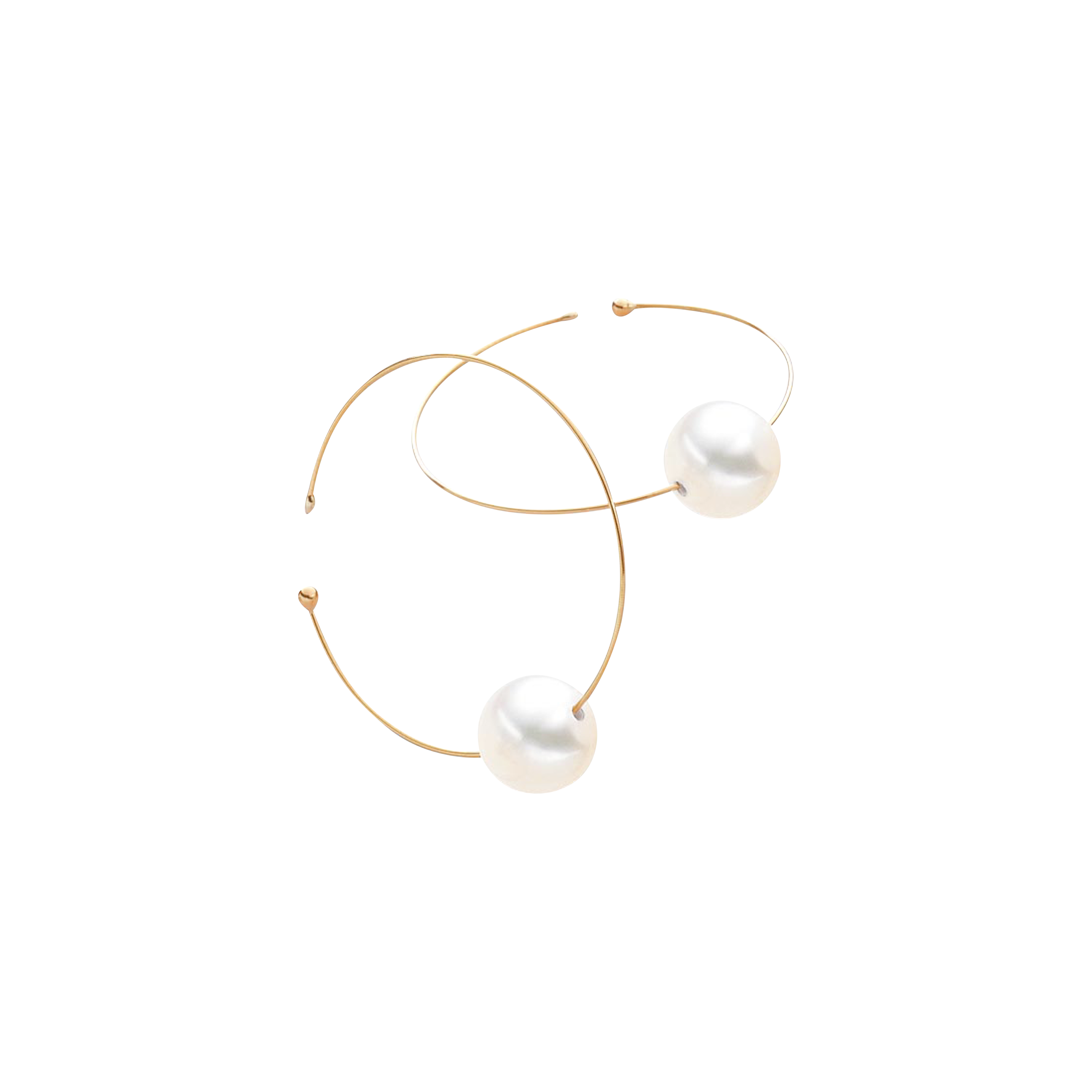 Brogle Classic freshwater pearl hoop earrings Brogle Classic freshwater pearl hoop earrings