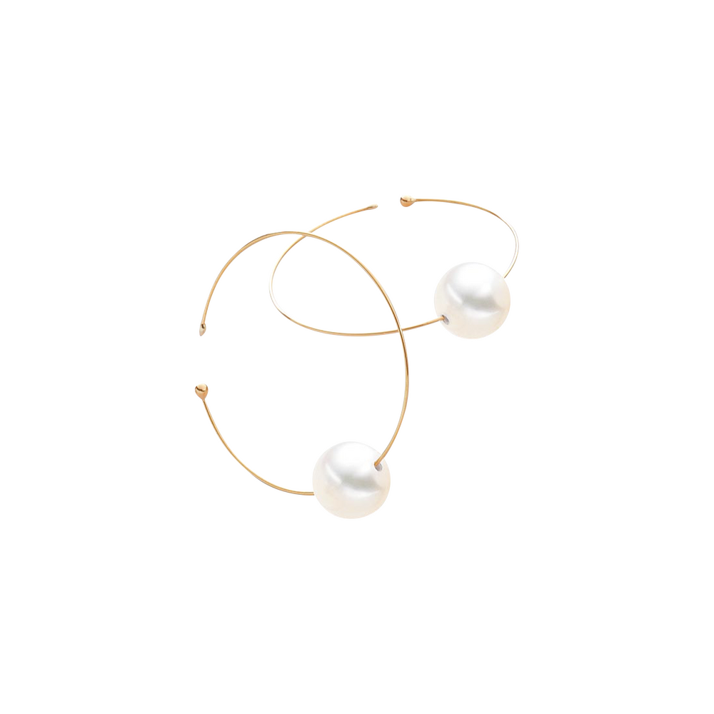 Brogle Classic freshwater pearl hoop earrings Brogle Classic freshwater pearl hoop earrings