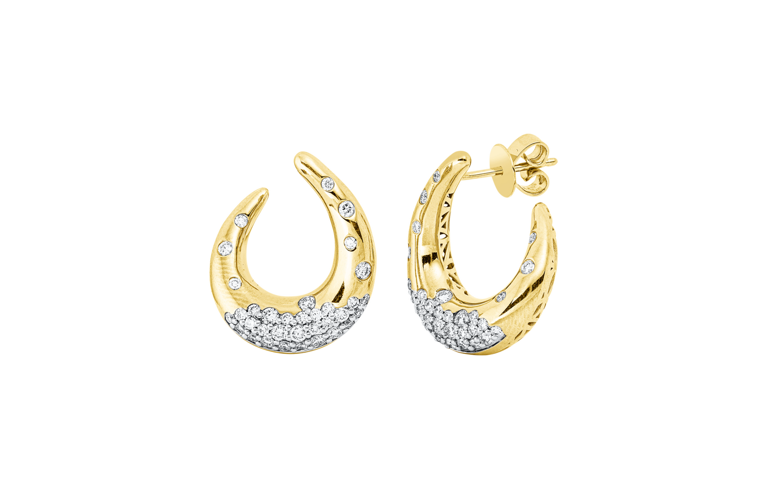 Brogle Classic Bicolor diamond stud earrings