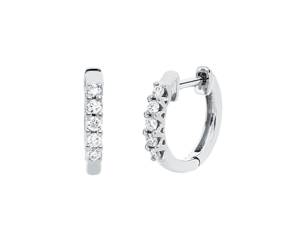 Brogle Classic diamond hoop earrings Brogle Classic diamond hoop earrings