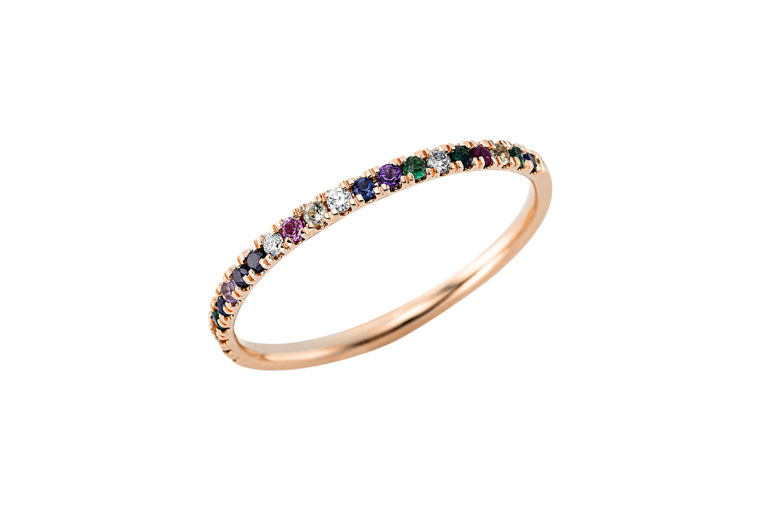Brogle Classic Sapphire Ring Rainbow
