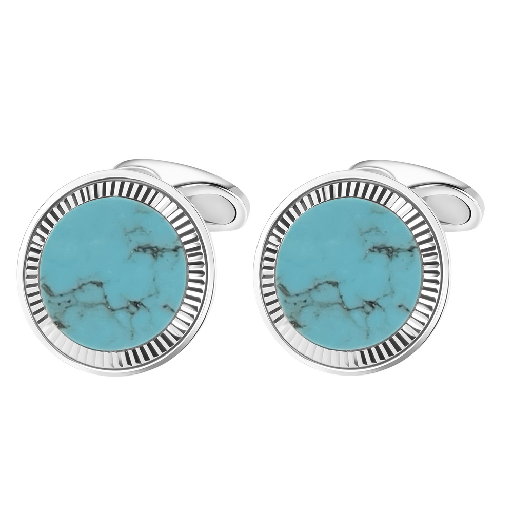 Brogle Selection Casual cufflinks with turquoise