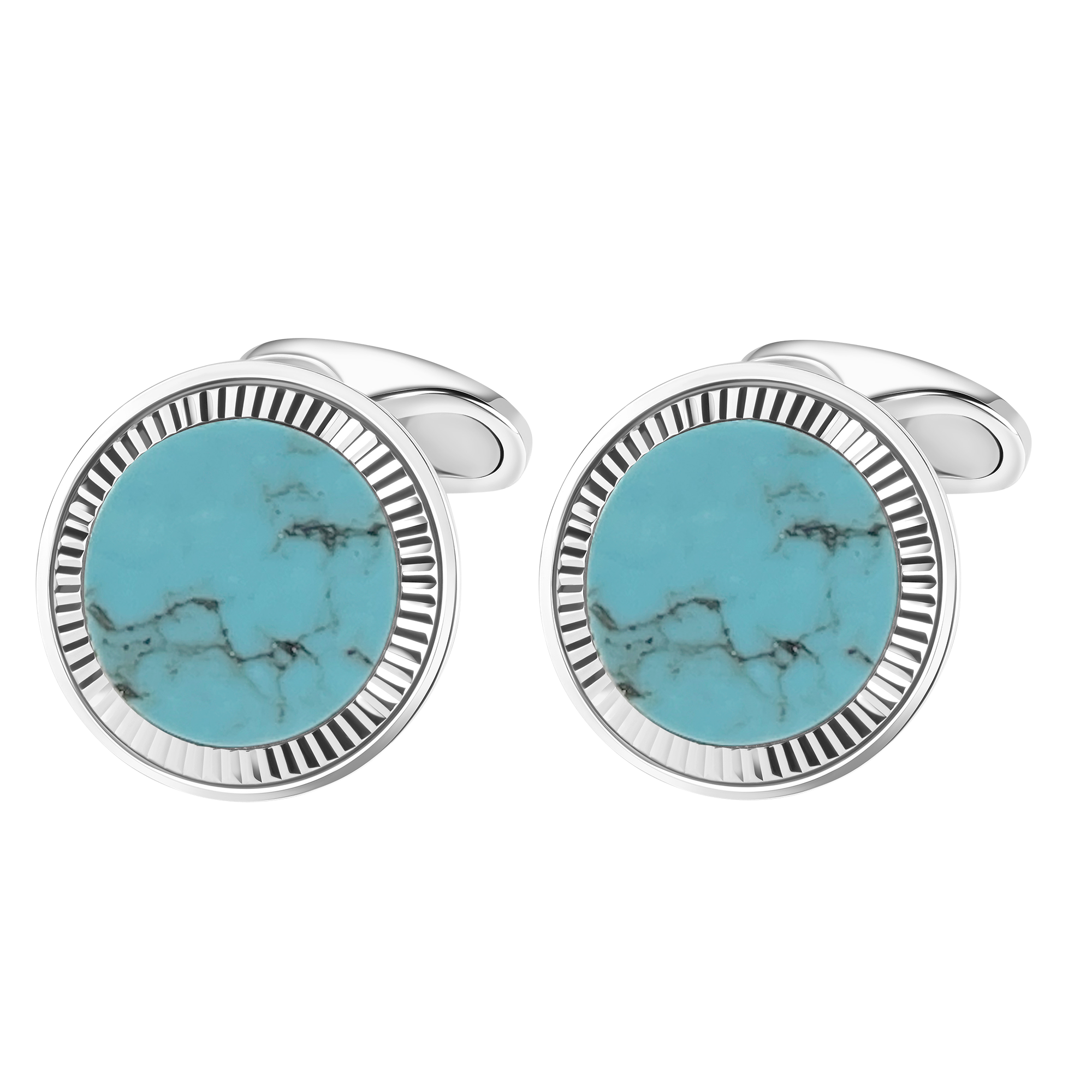 Brogle Classic cufflinks with turquoise Brogle Classic cufflinks with turquoise