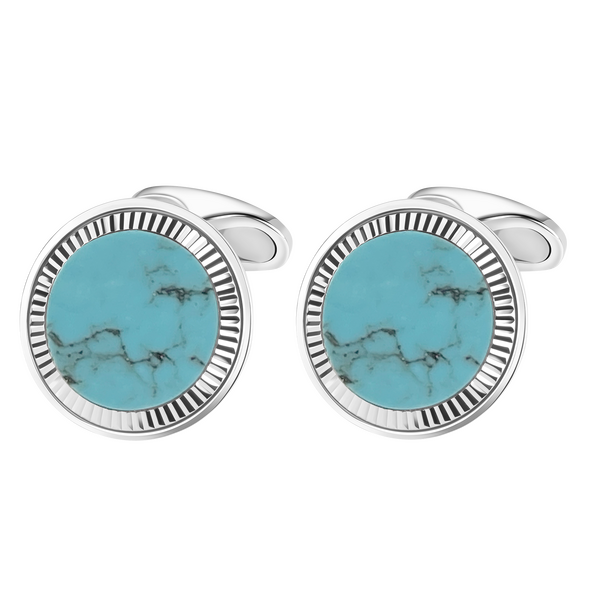 Brogle Classic cufflinks with turquoise Brogle Classic cufflinks with turquoise