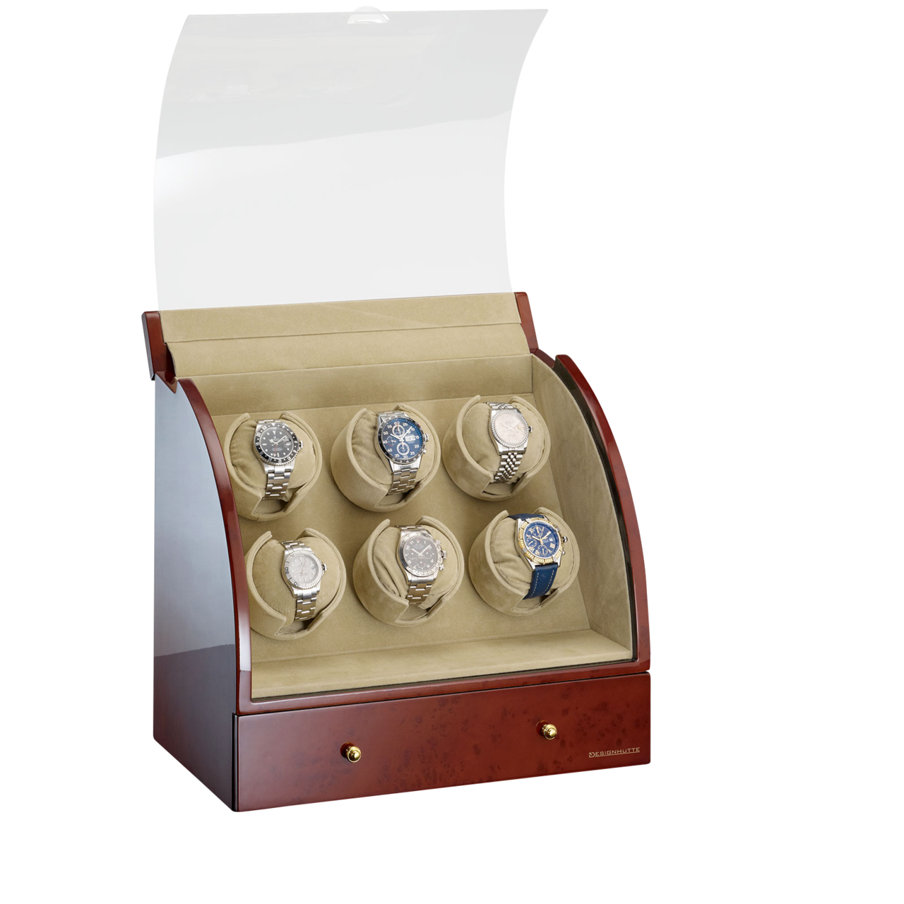 Designhütte Watch winder Basel 6 LCD Designhütte Watch winder Basel 6 LCD