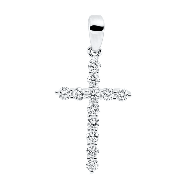 Brogle Classic cross pendant with diamonds