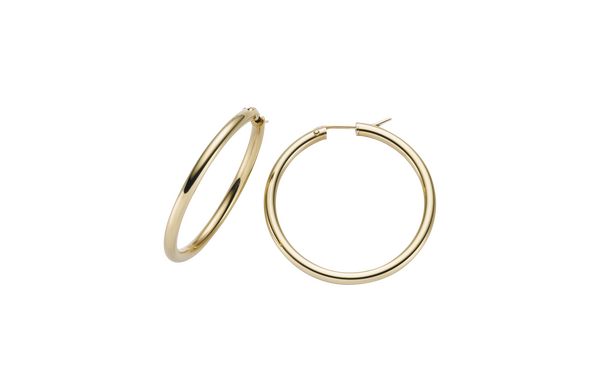 Brogle Classic gold hoop earrings 3mm Brogle Classic gold hoop earrings 3mm