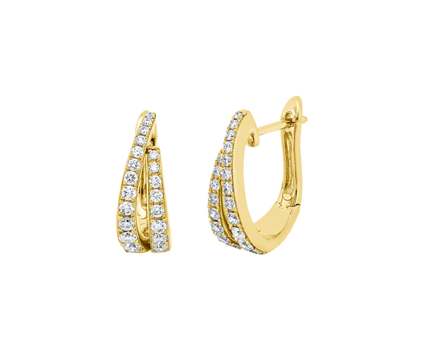 Brogle Classic diamond hoop earrings