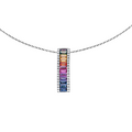 Brogle Classic necklace with sapphire pendant Rainbow