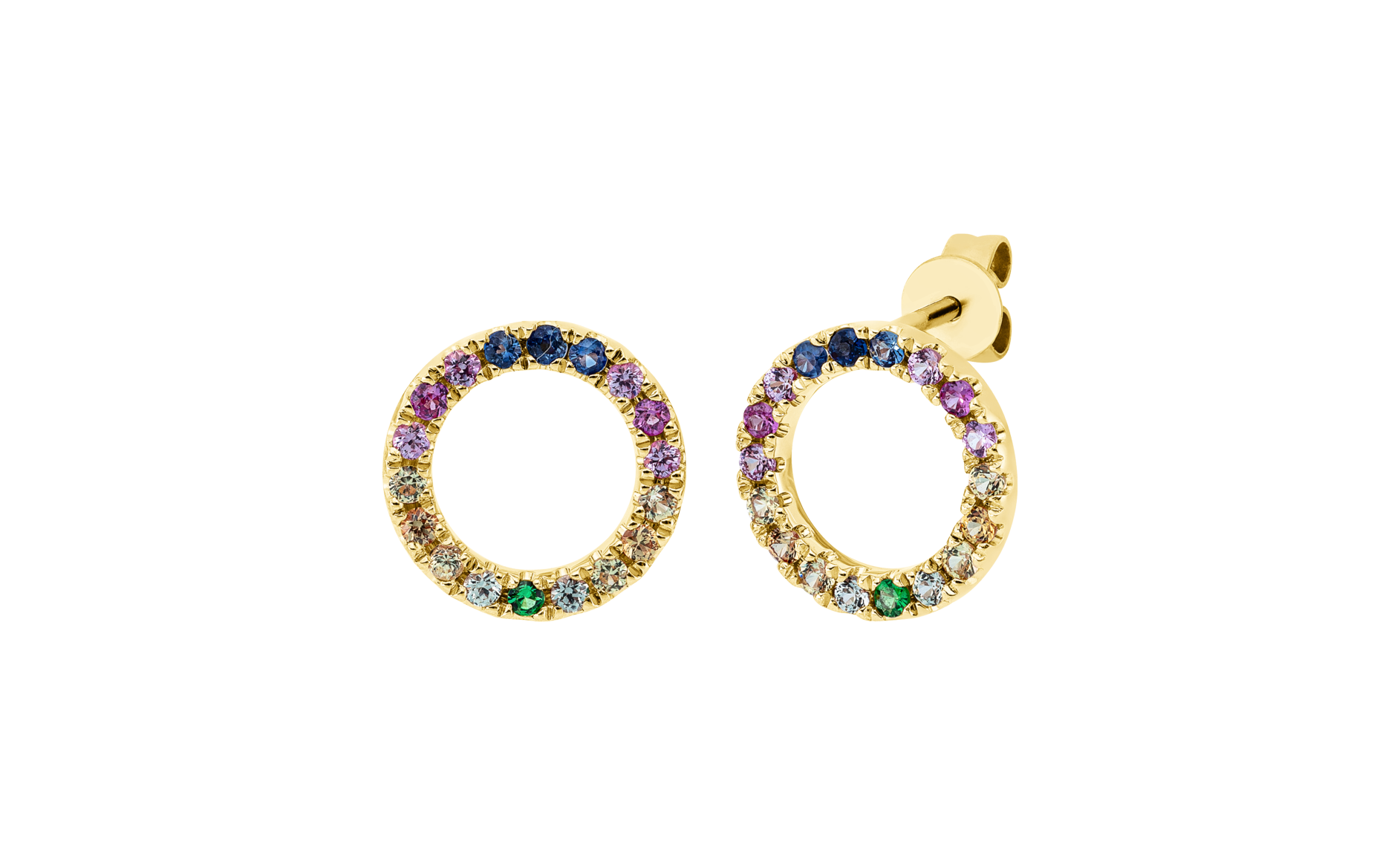 Brogle Classic coloured stud earrings Rainbow Brogle Classic coloured stud earrings Rainbow