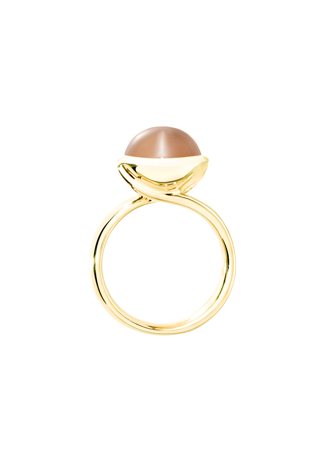 Tamara Comolli Bouton brauner Mondstein L Ring Tamara Comolli Bouton brauner Mondstein L Ring