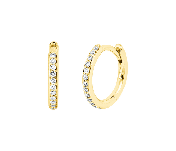 Brogle Classic diamond hoop earrings
