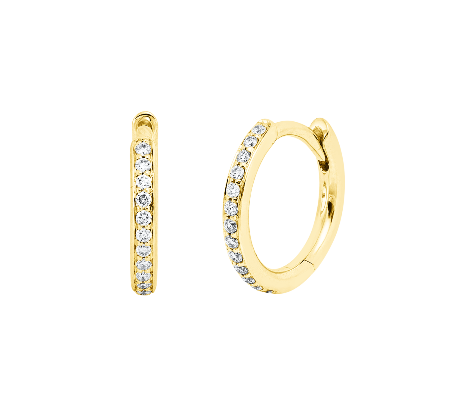 Brogle Classic diamond hoop earrings Brogle Classic diamond hoop earrings