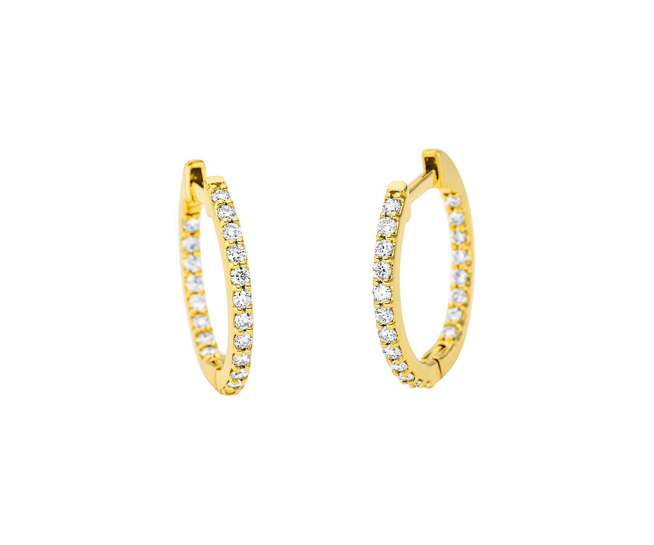 Brogle Classic diamond hoop earrings Brogle Classic diamond hoop earrings