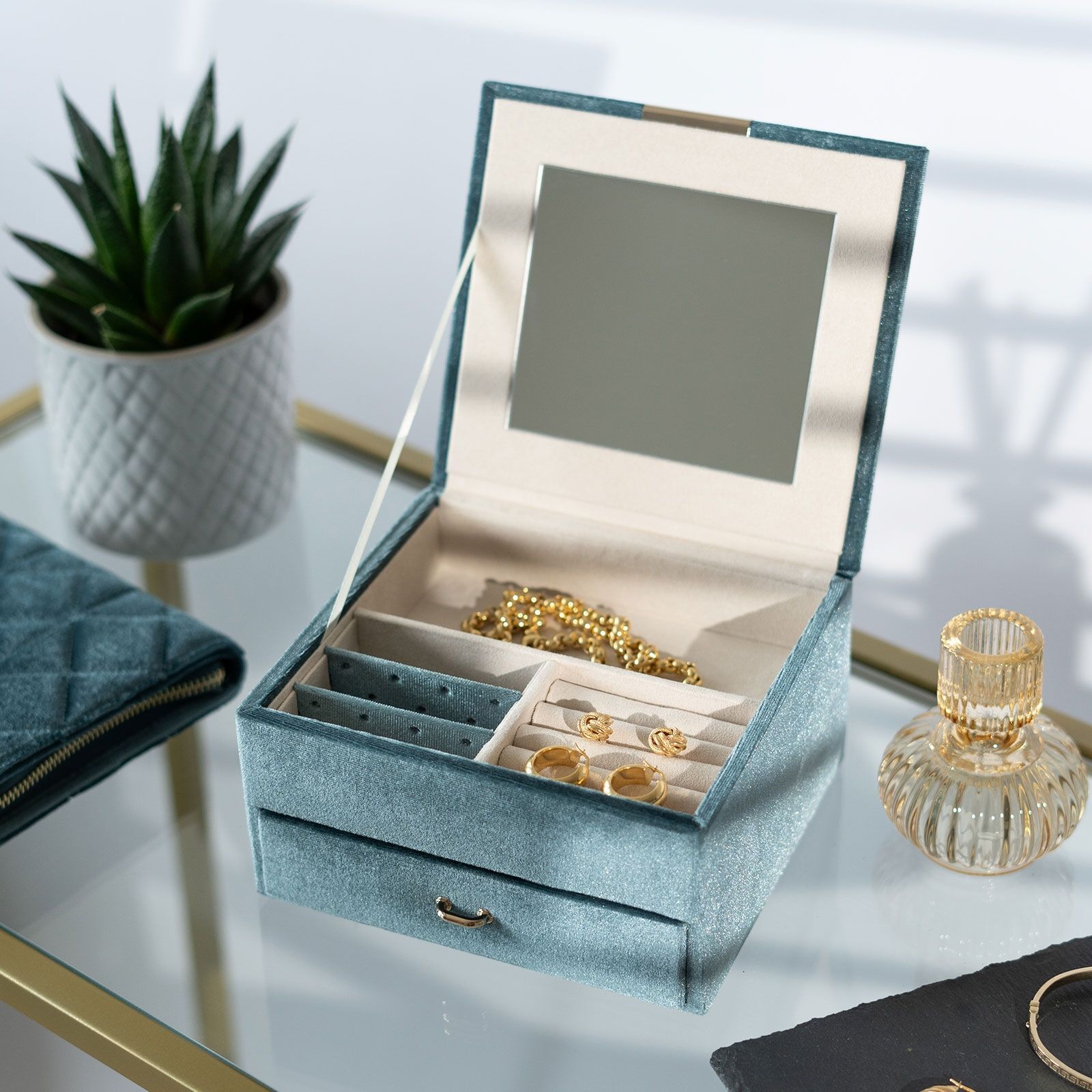 Friedrich Schmuckkästchen Chenille - Türkis Friedrich Schmuckkästchen Chenille - Türkis