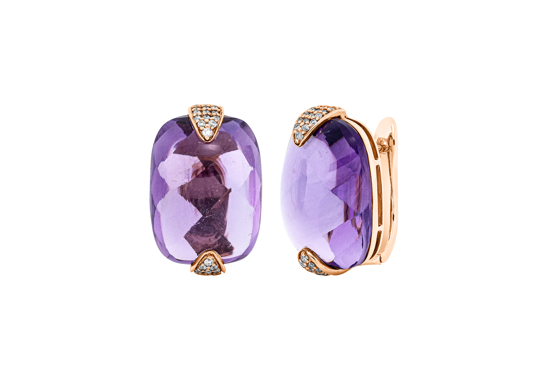 Brogle Classic amethyst creoles Brogle Classic amethyst creoles