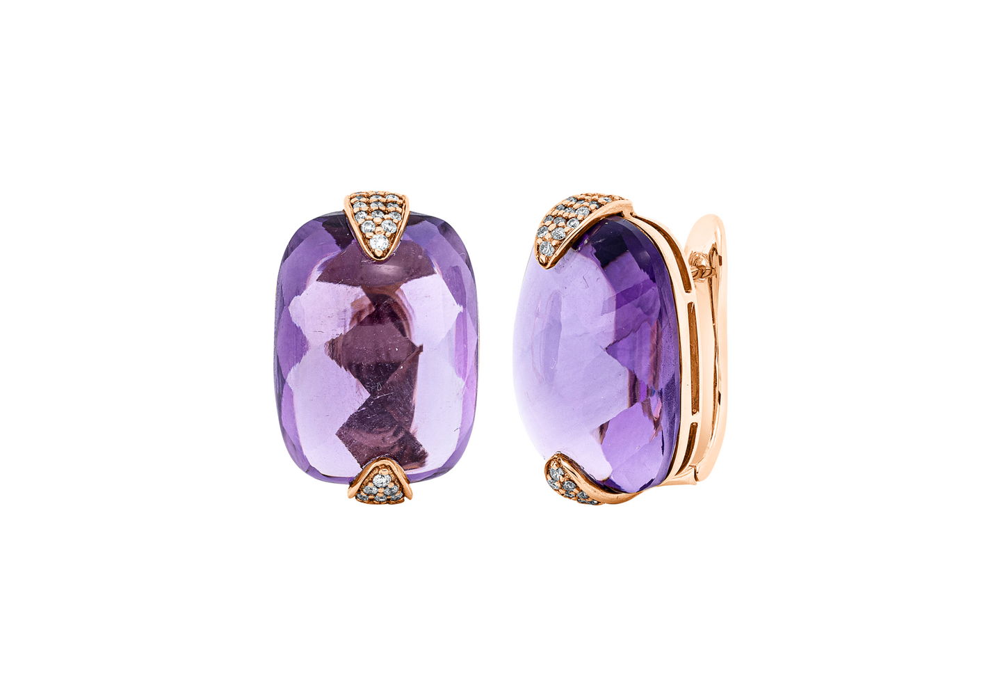 Brogle Classic amethyst creoles Brogle Classic amethyst creoles