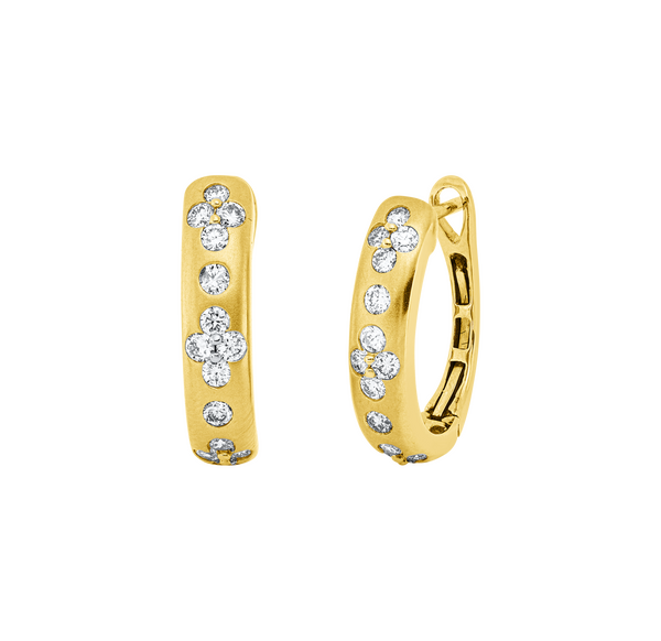 Brogle Classic diamond hoop earrings Brogle Classic diamond hoop earrings